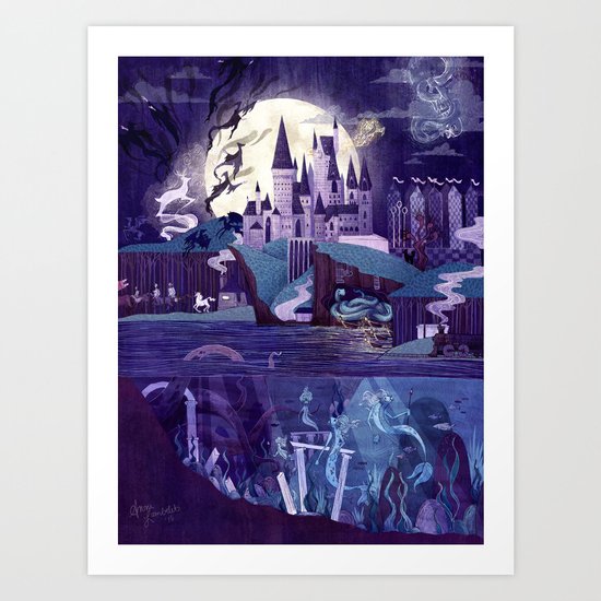 Never a Quiet Year at Hogwarts Art Print