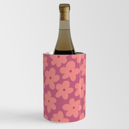Pink Sea of Flower Power  Wine Chiller