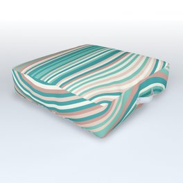 Calm Summer Sea 2 Outdoor Floor Cushion | Boho, Striped, Scandinavian, Bohemian, Geometric, Stripes, Abstract, Minimal, Scandi, Vector 