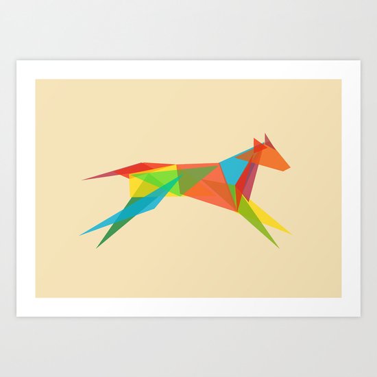 Fractal Geometric Dog Art Print
