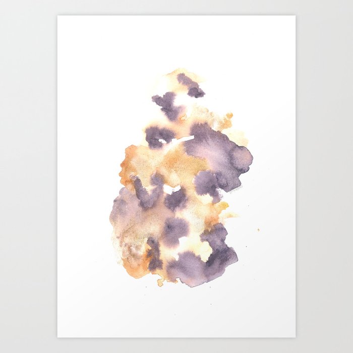  Minimalist Art Abstract Art Watercolor Painting Valourine Soft Texture Watercolor | [Grief] Duality Art Print