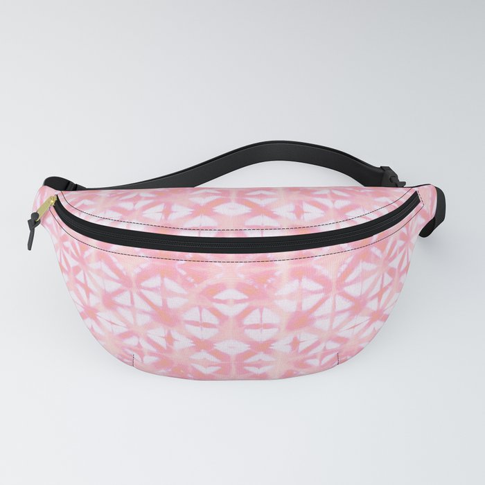 Pink coral grid Fanny Pack