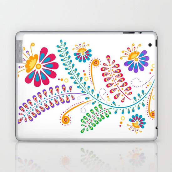 Retro Floral Laptop & iPad Skin