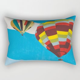 Three Hot Air Balloons Rectangular Pillow