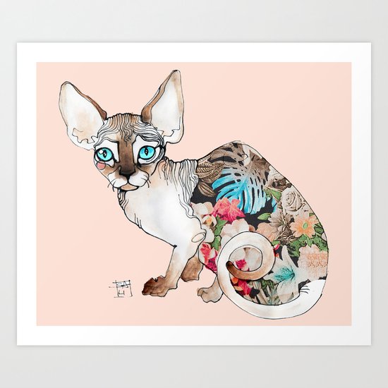 sphinx cat Art Print