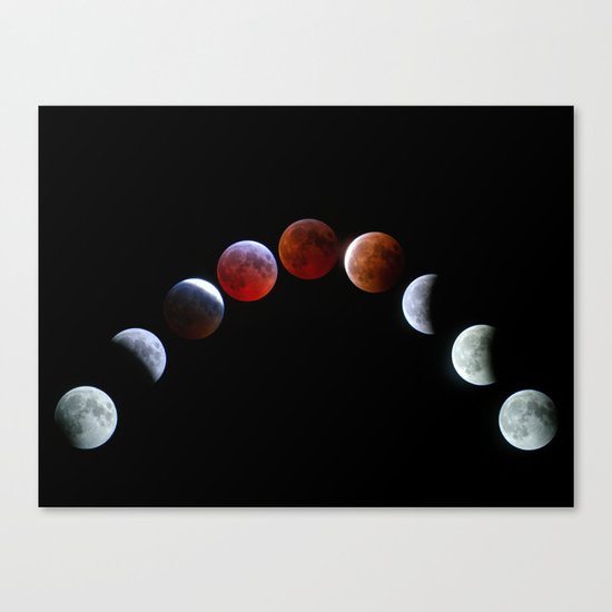 Moon Phases (Blood Moon) Canvas Print