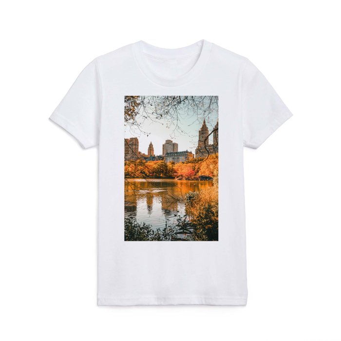 Autumn Fall in Central Park in New York City Kids T Shirt