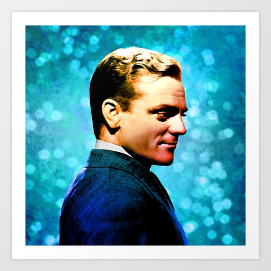 James Cagney, blue screen Art Print