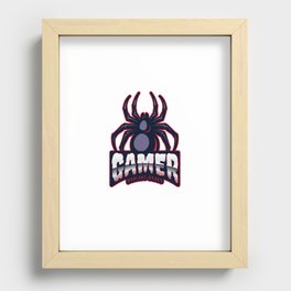 Spider Glowing Red - MrAlanC Brand Gamer Collection Recessed Framed Print