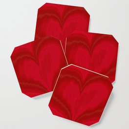 Valentine's Day Red Heart Pattern Coaster
