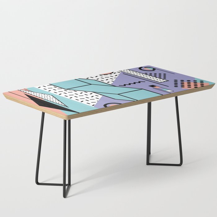 Memphis Pattern - 80s Retro - Pastel Colors Coffee Table