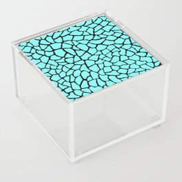 Mosaic Abstract Art Seafoam & Black Acrylic Box