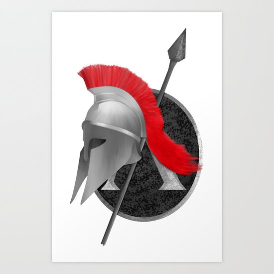 Spartan Helmet Art Print
