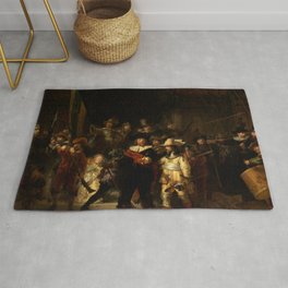 The Night Watch, 1642 by Rembrandt Area & Throw Rug