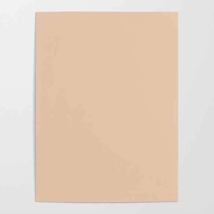 LIGHT FAWN SOLID COLOR. Plain Warm Neutral   Poster