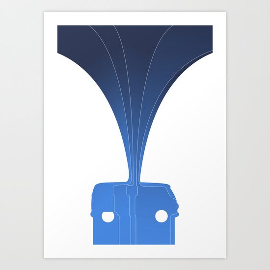 Silhouette Racers - Volkswagen Bus Art Print