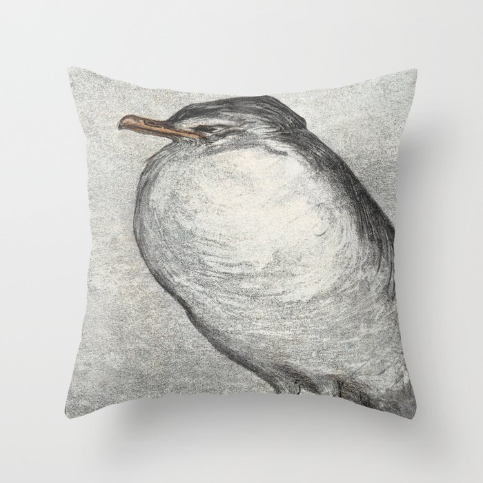 Sleeping Seagull Throw Pillow