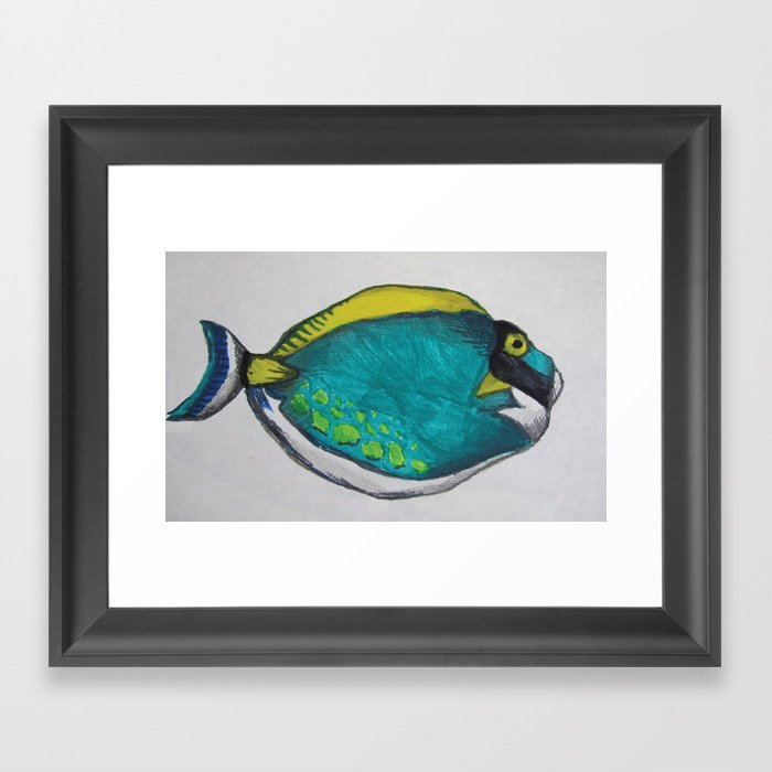 Angry Fish Framed Art Print
