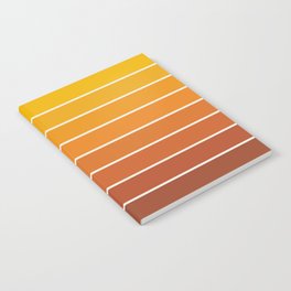 Gradient Arch IX Retro Orange Mid Century Modern Rainbow Notebook