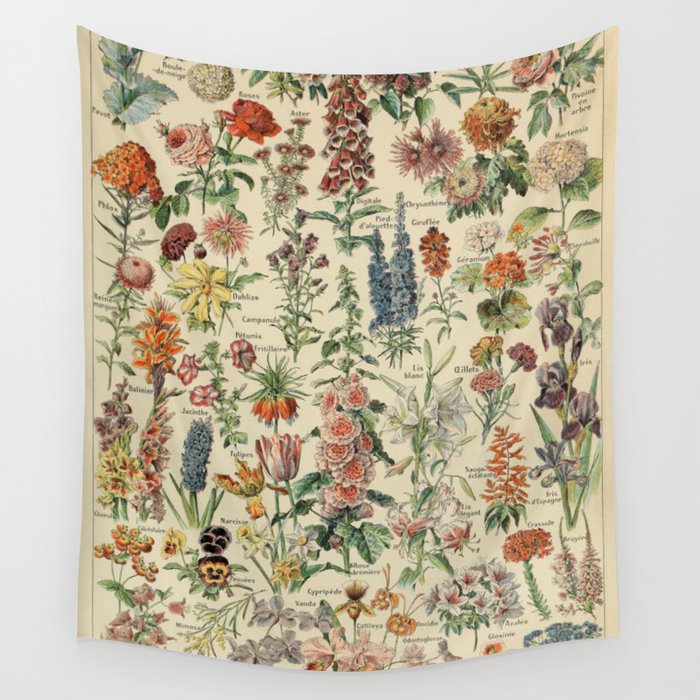 Vintage flower tapestry sales