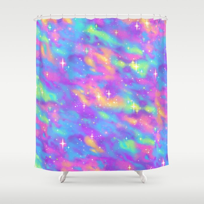 Pastel Galaxy Shower Curtain