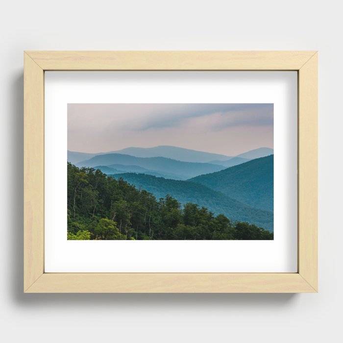 Blue Ridge Mountains at Sunset Recessed Framed Print