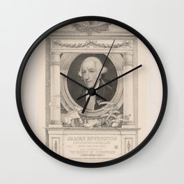 James Rivington, Vintage Print Wall Clock