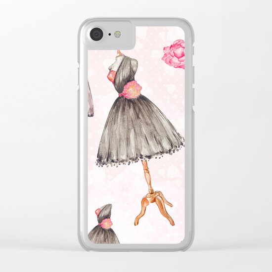 Black dress fashion #1 Clear iPhone Case