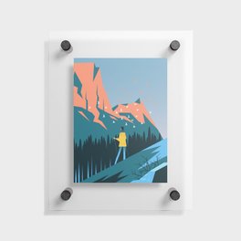 Sunset in mountains Floating Acrylic Print