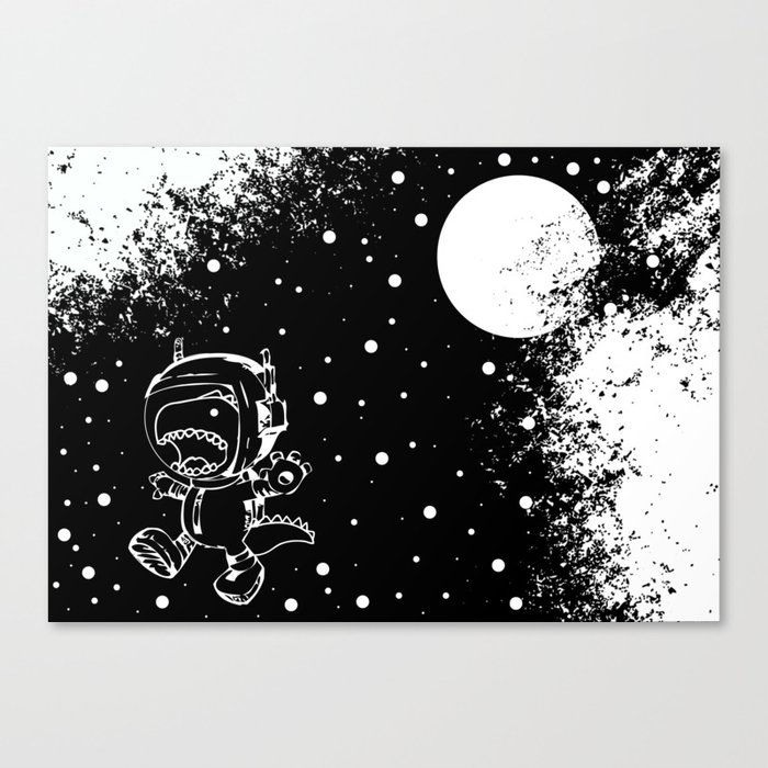 DINOSAUR IN SPACE! Canvas Print
