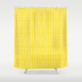 Hello Yellow Shower Curtain