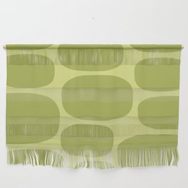 Modernist Spots 258 Chartreuse and Olive Green Wall Hanging