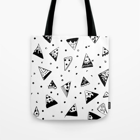 Hipster pizza seamless drawing Tote Bag