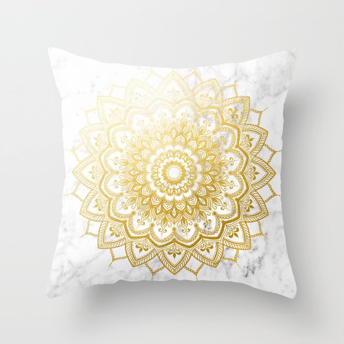 Pleasure Gold Throw Pillow By Mermaidandunicorn Society6
