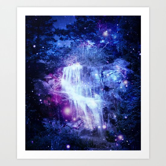 Magical Waterfall Art Print