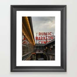 Seattle Public Market Center Framed Art Print