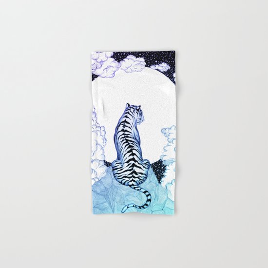 Ombre Tiger Moon Hand & Bath Towel
