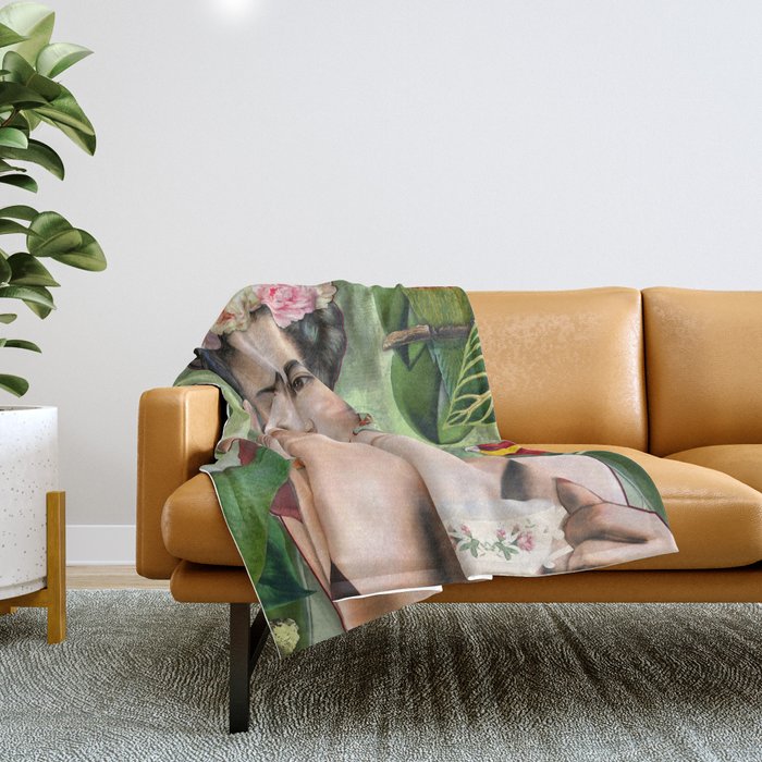 Frida con Amigos Throw Blanket