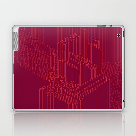 Blood Red Techni City Laptop & iPad Skin