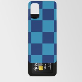 Checker Pattern 347 Blue and Cyan Blue Android Card Case