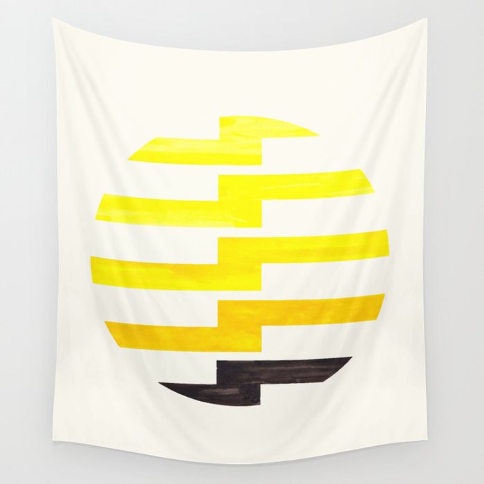 Minimalist Mid Century Circle Frame Yellow Zig Zag Colorful Minimalist Mid Century Circle Frame Yellow Zig Zag Colorful Lightning Bolt Geometric Pattern Wall Tapestry By Enshape Society6