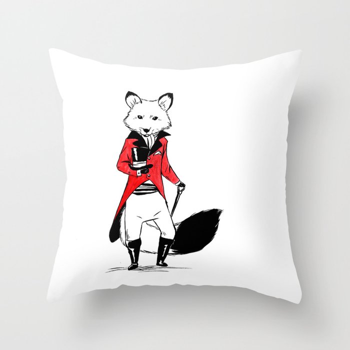 The Elegant Fox Throw Pillow