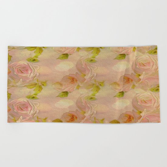 Secret Rose Garden Beach Towel