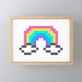 Pixel Art Rainbow Framed Mini Art Print