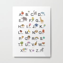 Alphabet for children Metal Print