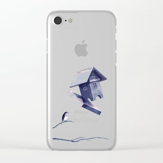 Freezing Bird...house Clear iPhone Case