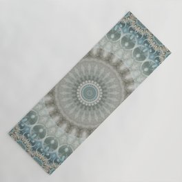 Grey, Blue and Ivory Mandala Yoga Mat
