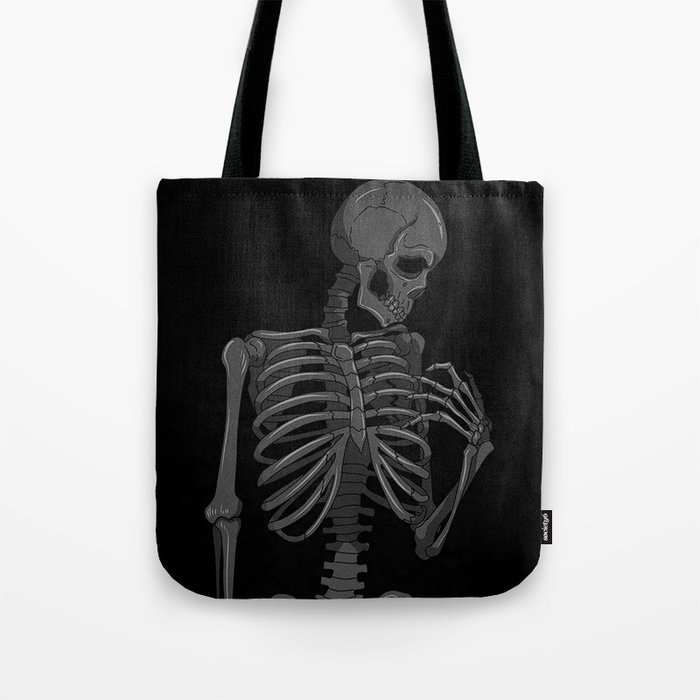 Protect My Heart Skeleton Tote Bag