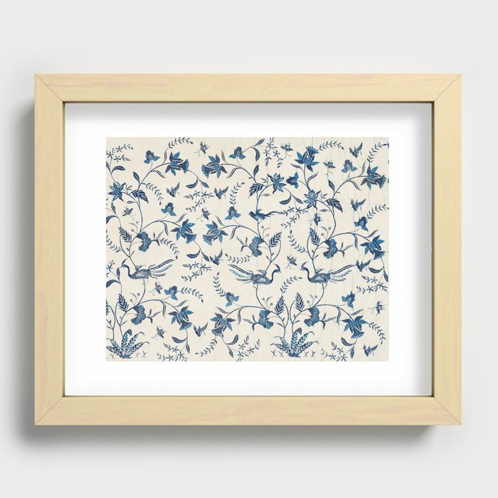Indonesian Birds and Flowers Recessed Framed Print