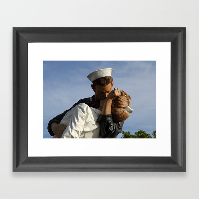 Kissing Sailor And Nurse Portrait Framed Art Print By Kissing Sailor And Nurse Portrait Framed Art Print